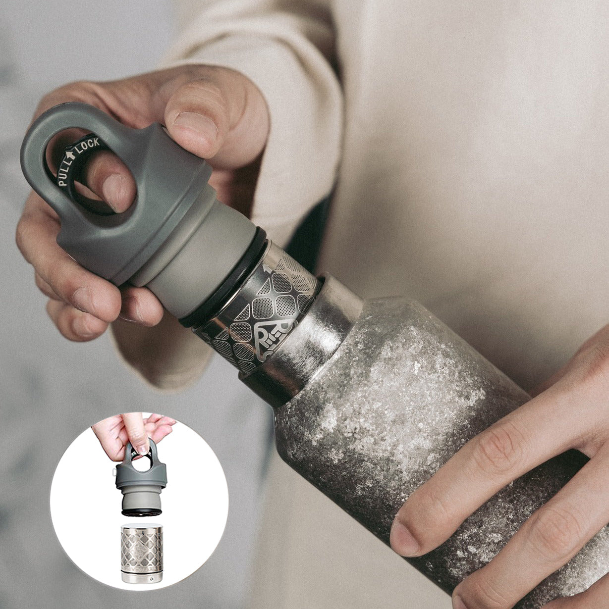 REVOMAX磁吸濾網鈦金瓶592ml